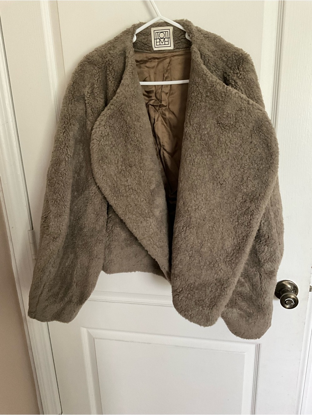 Toteme Taupe Teddy Faux-Shearling Jacket